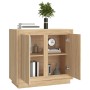 Aparador madera contrachapada color roble Sonoma 80x34x75 cm de vidaXL, Aparadores - Ref: Foro24-819887, Precio: 90,02 €, Des...