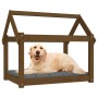 Cama para perros madera maciza pino marrón miel 81x60x70 cm en Camas para perros | Comprar online en Foru.es