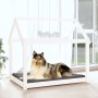 Cama para perros madera maciza de pino blanco 101x70x90 cm en Camas para perros | Comprar online en Foru.es