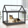 Cama para perros madera maciza de pino gris 101x70x90 cm en Camas para perros | Comprar online en Foru.es