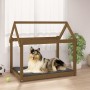 Cama para perros madera maciza pino marrón miel 101x70x90 cm en Camas para perros | Comprar online en Foru.es
