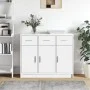 Aparador de madera de ingeniería blanco 91x28x75 cm de vidaXL, Aparadores - Ref: Foro24-823008, Precio: 112,46 €, Descuento: %