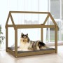 Cama para perros madera maciza pino marrón miel 101x70x90 cm en Camas para perros | Comprar online en Foru.es