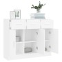 Aparador de madera de ingeniería blanco 91x28x75 cm de vidaXL, Aparadores - Ref: Foro24-823008, Precio: 116,78 €, Descuento: %