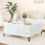 Mesa de centro madera contrachapada blanco brillo 80x80x36,5 cm de vidaXL, Mesas de centro - Ref: Foro24-821102, Precio: 77,9...