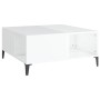 Mesa de centro madera contrachapada blanco brillo 80x80x36,5 cm de vidaXL, Mesas de centro - Ref: Foro24-821102, Precio: 77,9...