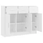Aparador de madera de ingeniería blanco 91x28x75 cm de vidaXL, Aparadores - Ref: Foro24-823008, Precio: 112,46 €, Descuento: %