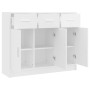 Aparador de madera de ingeniería blanco 91x28x75 cm de vidaXL, Aparadores - Ref: Foro24-823008, Precio: 116,78 €, Descuento: %