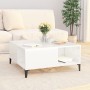 Mesa de centro madera contrachapada blanco brillo 80x80x36,5 cm de vidaXL, Mesas de centro - Ref: Foro24-821102, Precio: 77,9...