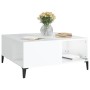 Mesa de centro madera contrachapada blanco brillo 80x80x36,5 cm de vidaXL, Mesas de centro - Ref: Foro24-821102, Precio: 77,9...