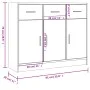 Aparador de madera de ingeniería blanco 91x28x75 cm de vidaXL, Aparadores - Ref: Foro24-823008, Precio: 112,46 €, Descuento: %