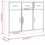 Aparador de madera de ingeniería blanco 91x28x75 cm de vidaXL, Aparadores - Ref: Foro24-823008, Precio: 116,78 €, Descuento: %