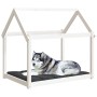 Cama para perros madera maciza de pino blanco 111x80x100 cm en Camas para perros | Comprar online en Foru.es