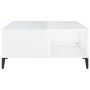 Mesa de centro madera contrachapada blanco brillo 80x80x36,5 cm de vidaXL, Mesas de centro - Ref: Foro24-821102, Precio: 77,9...