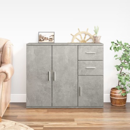 Aparador de madera contrachapada gris hormigón 91x29,5x75 cm de vidaXL, Aparadores - Ref: Foro24-823273, Precio: 93,92 €, Des...