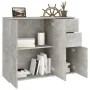 Concrete gray plywood sideboard 91x29.5x75 cm by vidaXL, Sideboards - Ref: Foro24-823273, Price: 88,78 €, Discount: %