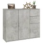 Aparador de madera contrachapada gris hormigón 91x29,5x75 cm de vidaXL, Aparadores - Ref: Foro24-823273, Precio: 93,92 €, Des...