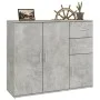 Concrete gray plywood sideboard 91x29.5x75 cm by vidaXL, Sideboards - Ref: Foro24-823273, Price: 88,78 €, Discount: %