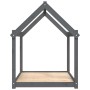 Cama para perros madera maciza de pino gris 111x80x100 cm en Camas para perros | Comprar online en Foru.es