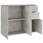 Aparador de madera contrachapada gris hormigón 91x29,5x75 cm de vidaXL, Aparadores - Ref: Foro24-823273, Precio: 93,92 €, Des...