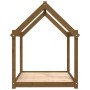 Cama para perros madera maciza pino marrón miel 111x80x100 cm en Camas para perros | Comprar online en Foru.es