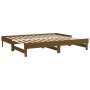 Sofá cama extraíble madera de pino marrón miel 2x(80x200) cm de vidaXL, Camas y somieres - Ref: Foro24-823387, Precio: 137,12...