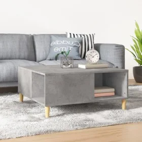 Mesa de centro madera contrachapada gris hormigón 80x80x36,5 cm de vidaXL, Mesas de centro - Ref: Foro24-821096, Precio: 47,7...