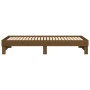 Sofá cama extraíble madera de pino marrón miel 2x(80x200) cm de vidaXL, Camas y somieres - Ref: Foro24-823387, Precio: 137,12...