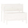 Jardinera madera maciza de pino blanco 84,5x84x75 cm en Macetas y jardineras | Comprar online en Foru.es