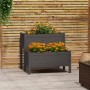 Jardinera de madera maciza de pino gris 84,5x84x75 cm en Macetas y jardineras | Comprar online en Foru.es