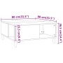 Mesa de centro madera contrachapada gris hormigón 80x80x36,5 cm de vidaXL, Mesas de centro - Ref: Foro24-821096, Precio: 56,7...