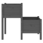 Jardinera de madera maciza de pino gris 84,5x84x75 cm en Macetas y jardineras | Comprar online en Foru.es
