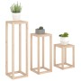 Set de soportes para plantas 3 piezas madera maciza de pino en Soportes para macetas | Comprar online en Foru.es