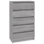 Kommode aus grauem Sonoma-Sperrholz, 60 x 36 x 103 cm von vidaXL, Schubladen - Ref: Foro24-823022, Preis: 101,20 €, Rabatt: %