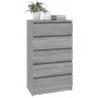 Kommode aus grauem Sonoma-Sperrholz, 60 x 36 x 103 cm von vidaXL, Schubladen - Ref: Foro24-823022, Preis: 101,20 €, Rabatt: %