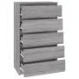 Kommode aus grauem Sonoma-Sperrholz, 60 x 36 x 103 cm von vidaXL, Schubladen - Ref: Foro24-823022, Preis: 101,20 €, Rabatt: %