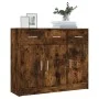 Aparador madera de ingeniería roble ahumado 91x28x75 cm de vidaXL, Aparadores - Ref: Foro24-823013, Precio: 101,01 €, Descuen...