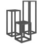 Set de bar 3 piezas madera maciza de pino gris en Soportes para macetas | Comprar online en Foru.es
