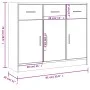 Aparador madera de ingeniería roble ahumado 91x28x75 cm de vidaXL, Aparadores - Ref: Foro24-823013, Precio: 101,01 €, Descuen...