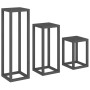 Set de bar 3 piezas madera maciza de pino gris en Soportes para macetas | Comprar online en Foru.es