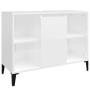 Armario de lavabo madera contrachapada blanco brillo 80x33x60cm de vidaXL, Tocadores de baño - Ref: Foro24-821294, Precio: 63...