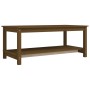 Mesa de centro madera maciza de pino marrón miel 110x55x45 cm en Mesas de centro | Comprar online en Foru.es