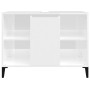 Armario de lavabo madera contrachapada blanco brillo 80x33x60cm de vidaXL, Tocadores de baño - Ref: Foro24-821294, Precio: 63...