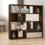 Estantería/divisor de espacios roble marrón 105x24x102 cm de vidaXL, Divisores de ambientes - Ref: Foro24-823252, Precio: 83,...