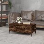 Mesa de centro madera contrachapada roble ahumado 90x50x36,5 cm de vidaXL, Mesas de centro - Ref: Foro24-821121, Precio: 48,3...