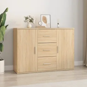 Aparador de madera contrachapada roble Sonoma 91x29,5x65 cm de vidaXL, Aparadores - Ref: Foro24-823345, Precio: 77,95 €, Desc...