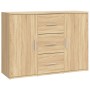 Aparador de madera contrachapada roble Sonoma 91x29,5x65 cm de vidaXL, Aparadores - Ref: Foro24-823345, Precio: 78,93 €, Desc...