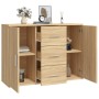 Aparador de madera contrachapada roble Sonoma 91x29,5x65 cm de vidaXL, Aparadores - Ref: Foro24-823345, Precio: 78,93 €, Desc...
