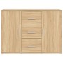 Aparador de madera contrachapada roble Sonoma 91x29,5x65 cm de vidaXL, Aparadores - Ref: Foro24-823345, Precio: 78,93 €, Desc...