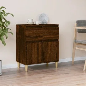 Aparador madera contrachapada marrón roble 60x35x70 cm de vidaXL, Aparadores - Ref: Foro24-819683, Precio: 60,94 €, Descuento: %